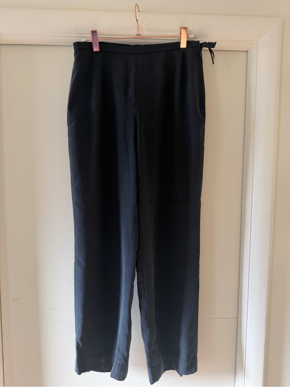 Women’s Worth 100% Silk Straight-Leg Dress Pants